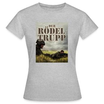 Bundeswehr Sprüche Design Rödeltrupp - Frauen T-Shirt - Grau meliert - Vorne - AI Model Female 172 dark (172cm)