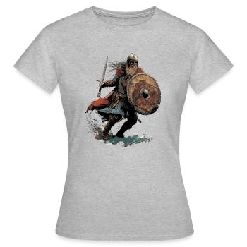 Vikings Vikings Vikings Vikings Nordique Normand - T-shirt Femme - gris chiné - Devant - AI Model Female 172 dark (172cm)