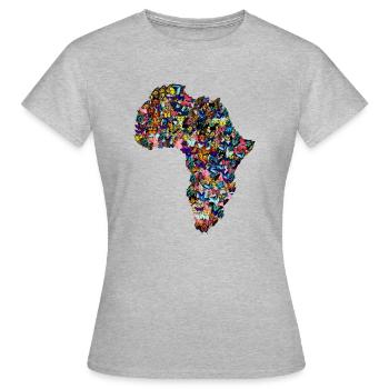 The continent of Africa - T-shirt Femme - gris chiné - Devant - AI Model Female 172 dark (172cm)