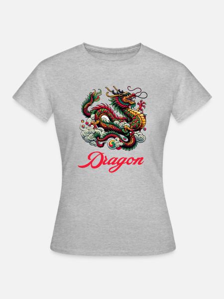 dragon china - Frauen T-Shirt - Grau meliert