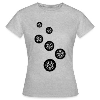 Reifen tuning - Frauen T-Shirt - Grau meliert - Vorne - AI Model Female 172 dark (172cm)