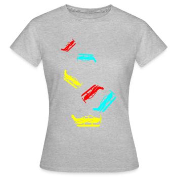 Airplane symbol - Women's T-Shirt - heather grey - Front - AI Model Female 172 dark (172cm)