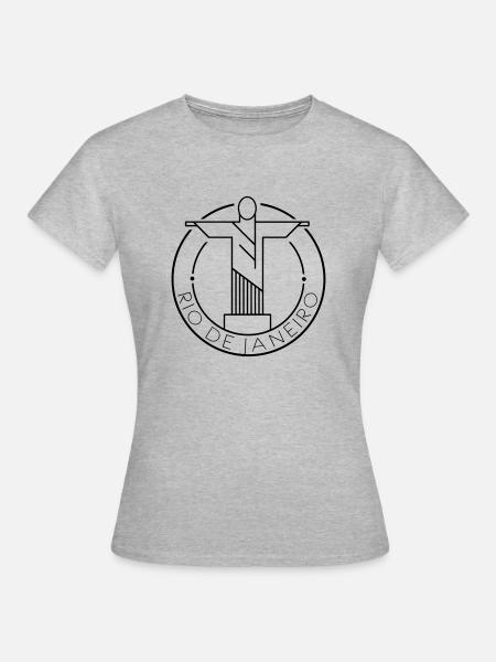 RIO DE JANEIRO - Frauen T-Shirt - Grau meliert