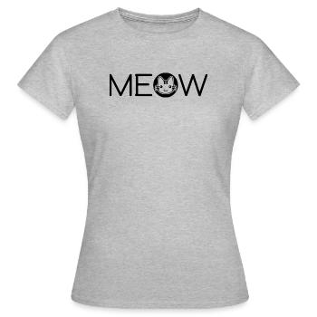 Miau - Frauen T-Shirt - Grau meliert - Vorne - AI Model Female 172 dark (172cm)