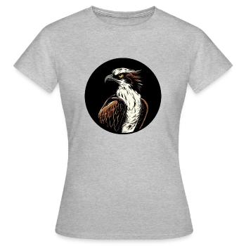 Balbuzard pêcheur Oiseau de proie - T-shirt Femme - gris chiné - Devant - AI Model Female 172 dark (172cm)