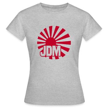 JDM Rising Sun - Frauen T-Shirt - Grau meliert - Vorne - AI Model Female 172 dark (172cm)