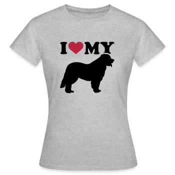 Leonberger - Women's T-Shirt - heather grey - Front - AI Model Female 172 dark (172cm)