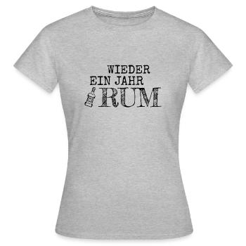WIEDER EIN JAHR RUM - Frauen T-Shirt - Grau meliert - Vorne - AI Model Female 172 dark (172cm)