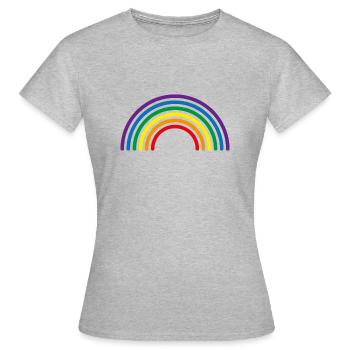 Rainbow Multi-Colour Lines - Women's T-Shirt - heather grey - Front - AI Model Female 172 dark (172cm)