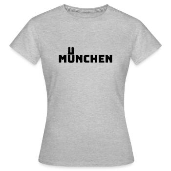 Munich Bavière Minga Ville de Bavière Frauenkirche - T-shirt Femme - gris chiné - Devant - AI Model Female 172 dark (172cm)