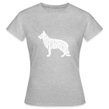 Chien de berger allemand, berger allemand - T-shirt Femme - gris chiné - Devant - AI Model Female 172 dark (172cm)
