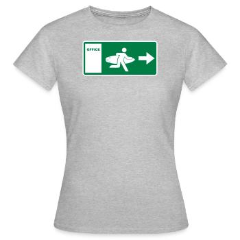 bureau évasion surf - T-shirt Femme - gris chiné - Devant - AI Model Female 172 dark (172cm)
