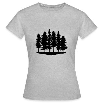 Forest, Trees, Tree - Women's T-Shirt - heather grey - Front - AI Model Female 172 dark (172cm)