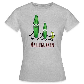 gurken familie,gurken,gurke, mallegurken - Frauen T-Shirt - Grau meliert - Vorne - AI Model Female 172 dark (172cm)