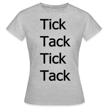 tick Tock - Women's T-Shirt - heather grey - Front - AI Model Female 172 dark (172cm)