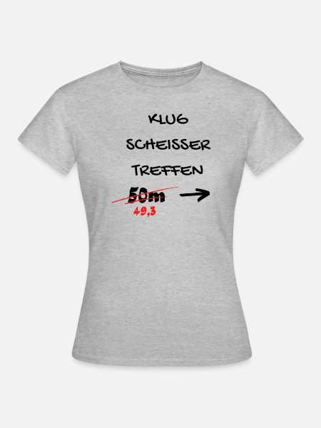 Klugscheisser Treffen - Frauen T-Shirt - Grau meliert