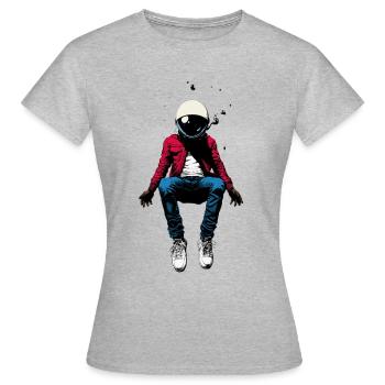 Floating - Women's T-Shirt - heather grey - Front - AI Model Female 172 dark (172cm)