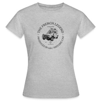 4L fourgonnette 4x4 - T-shirt Femme - gris chiné - Devant - AI Model Female 172 dark (172cm)