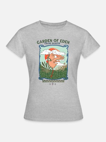 Kranich_Garden d’Eden - T-shirt Femme - gris chiné
