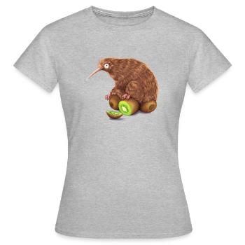 Kiwi sur kiwi - T-shirt Femme - gris chiné - Devant - AI Model Female 172 dark (172cm)