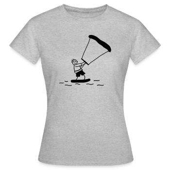 Kite Surfer - Women's T-Shirt - heather grey - Front - AI Model Female 172 dark (172cm)