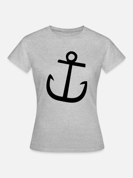 DE - Anker - Frauen T-Shirt - Grau meliert