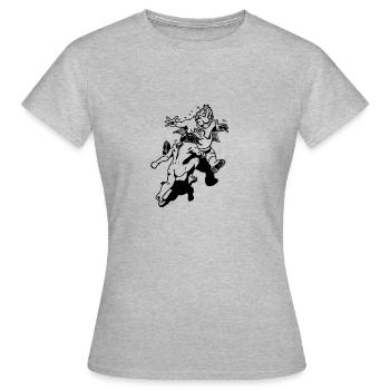 Vitamin C gegen freie Radikale - Frauen T-Shirt - Grau meliert - Vorne - AI Model Female 172 dark (172cm)