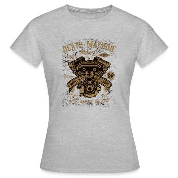 Death Machine - T-shirt Femme - gris chiné - Devant - AI Model Female 172 dark (172cm)