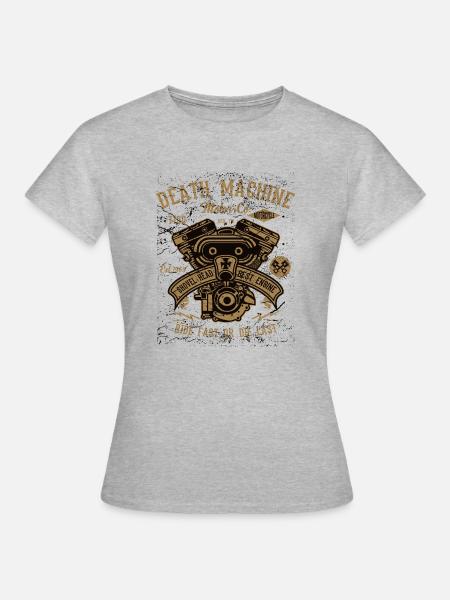 Death Machine - Frauen T-Shirt - Grau meliert