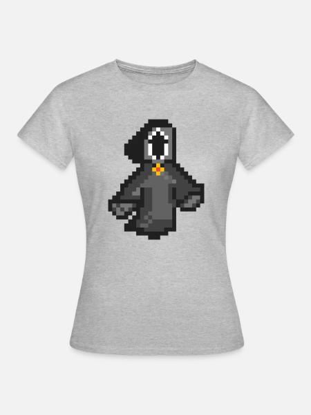 Death2 Pixel Art - Frauen T-Shirt - Grau meliert