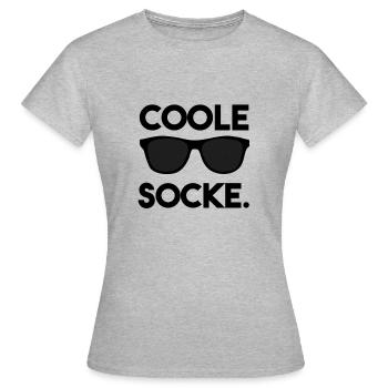 Coole Socke - Frauen T-Shirt - Grau meliert - Vorne - AI Model Female 172 dark (172cm)