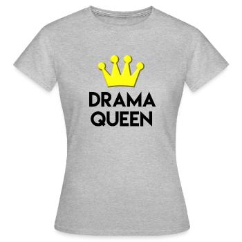 Drame Reine - T-shirt Femme - gris chiné - Devant - AI Model Female 172 dark (172cm)