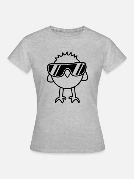 Cool Chick - Frauen T-Shirt - Grau meliert