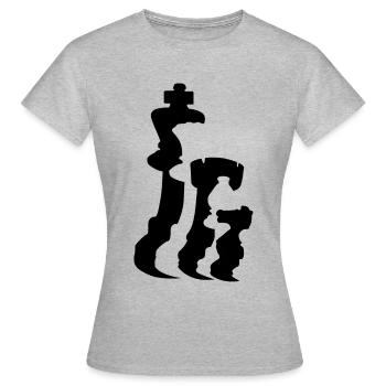 Chess pieces - Women's T-Shirt - heather grey - Front - AI Model Female 172 dark (172cm)
