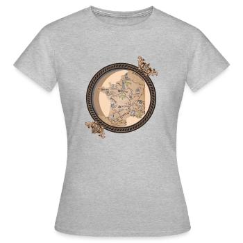 Le seigneur de la France - T-shirt Femme - gris chiné - Devant - AI Model Female 172 dark (172cm)