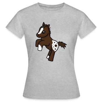 Appaloosa - Frauen T-Shirt - Grau meliert - Vorne - AI Model Female 172 dark (172cm)