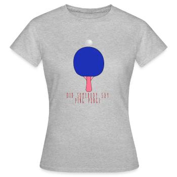 Pingpong - Frauen T-Shirt - Grau meliert - Vorne - AI Model Female 172 dark (172cm)