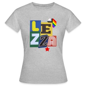 Lesbienne - T-shirt Femme - gris chiné - Devant - AI Model Female 172 dark (172cm)