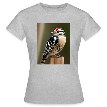 Pic piqué à tête rouge cool dessin comique cool - T-shirt Femme - gris chiné - Devant - AI Model Female 172 dark (172cm)
