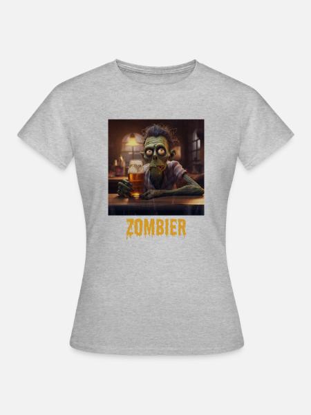 Zombier - Frauen T-Shirt - Grau meliert