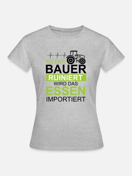 Bauern Protest T-Shirt - Frauen T-Shirt - Grau meliert