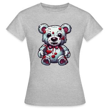 Ours en peluche / Peluche / Animal en peluche / Idée cadeau - T-shirt Femme - gris chiné - Devant - AI Model Female 172 dark (172cm)