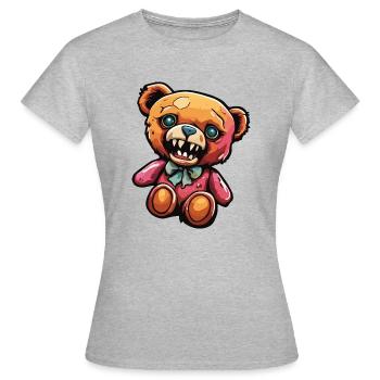 Ours en peluche / Peluche / Animal en peluche / Idée cadeau - T-shirt Femme - gris chiné - Devant - AI Model Female 172 dark (172cm)