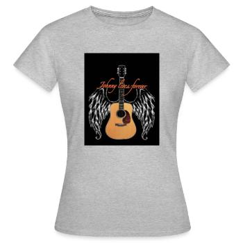 Johnny is eternal - T-shirt Femme - gris chiné - Devant - AI Model Female 172 dark (172cm)
