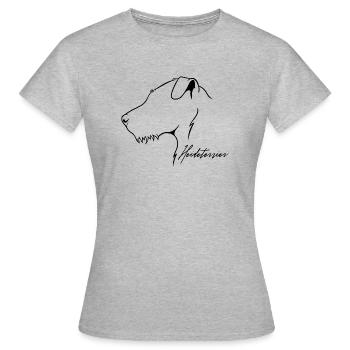 Heath Terrier Profile Dogs Hunting Dogs Wilsigns - Women's T-Shirt - heather grey - Front - AI Model Female 172 dark (172cm)