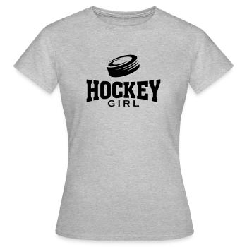 HOCKEY GIRL - Women's T-Shirt - heather grey - Front - AI Model Female 172 dark (172cm)