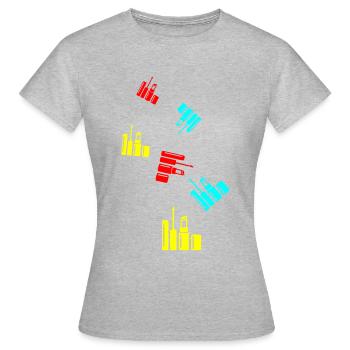Make Up Kosmetik Icon - Frauen T-Shirt - Grau meliert - Vorne - AI Model Female 172 dark (172cm)