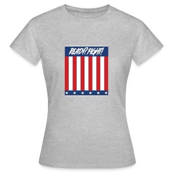 Ready? Fight! - Frauen T-Shirt - Grau meliert - Vorne - AI Model Female 172 dark (172cm)