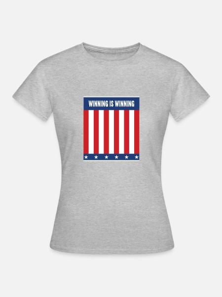 Winning is winning - Frauen T-Shirt - Grau meliert