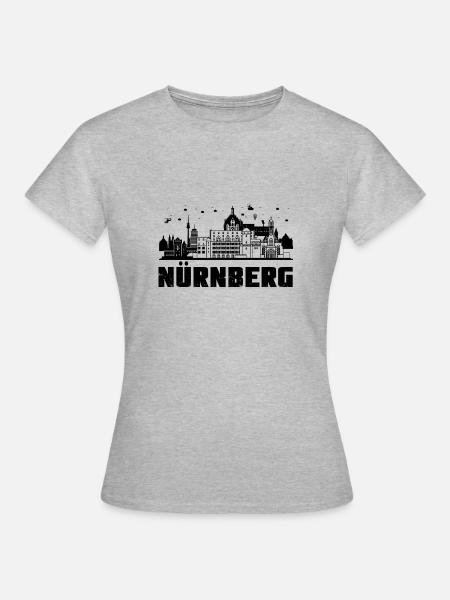 Nürnberg - Frauen T-Shirt - Grau meliert